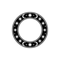 Celestial Circle, Mystical Emblem, Dark Star vector
