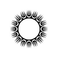 Stylized Crescent Moon, Sharp Edges, Minimalist vector