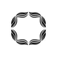 Abstract Wave Frame, Minimalist , Circular Motif vector