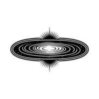 Celestial Ripple Abstract Cosmic Vortex Emblem vector