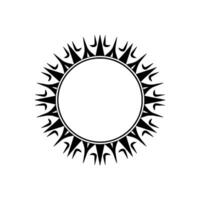 Tribal Sun Frame, Minimalist , Illustration vector