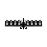Geometric Deco Border, Elegant Line Art, Stylized Ornament vector