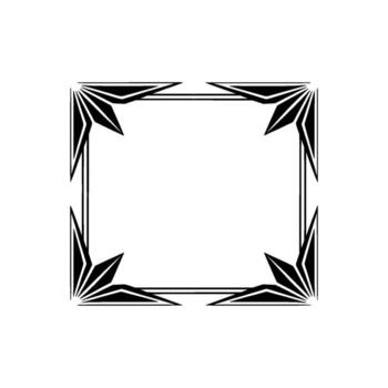 geométrico deco marco, minimalista, angular vector