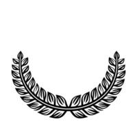 Elegant Laurel Wreath, Minimalist, Foliage vector