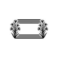 Stylized Botanical Frame, Elegant Element vector
