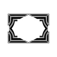 Geometric Deco Frame,Minimalist , Elegant Border, alternate version 31 vector