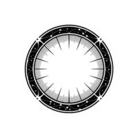 Celestial Portal Geometric Emblem, Mysterious vector