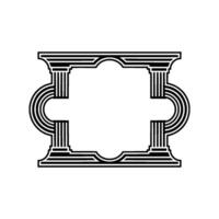 Geometric Temple Frame, Minimalist, Illustration vector