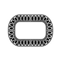 Stylized Oval Frame, Intricate Ornamentation, Minimalist vector