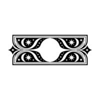 Celestial Border Vintage Starburst Ornament vector
