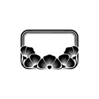 Art Deco Floral Frame, Elegant , Vintage Motif vector