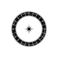 Celestial Portal Geometric Starburst Emblem vector