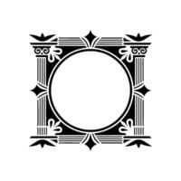 Art Deco Frame,Elegant Border, Vintage , Circular Motif vector