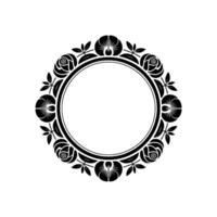 Elegant Floral Frame, Vintage , Minimalist Ornamentation - Decorative vector