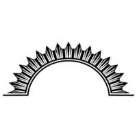 Geometric Dawn Stylized Crescent Moon vector
