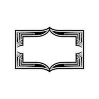 Art Deco Frame,Elegant Border, Vintage , Minimalist Ornamentation - Composition vector