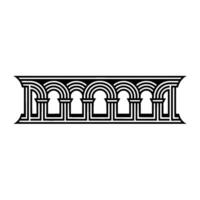Art Deco Geometric Border, Streamlined Elegance, Ornament vector
