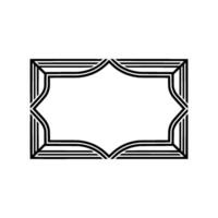Geometric Deco Frame,Minimalist , Elegant Border, alternate version 32 vector