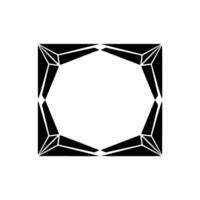 Geometric Hexagon Frame,Minimalist , Negative Space vector