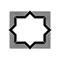 Geometric Star Frame, Minimalist , Modern Abstract - Lines vector
