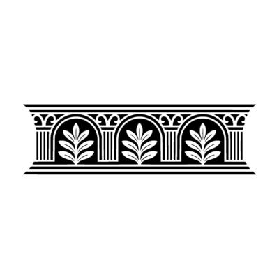 Elegant Classical Border, Stylized Ornamentation