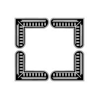 Geometric Deco Frame, Minimalist , Vintage Aesthetic - Pattern vector
