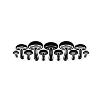 Minimalist Mushroom Row, Organic Growth, Symbolic vector