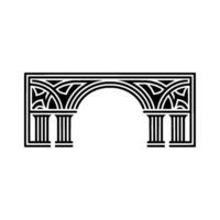Geometric Archway,Art Deco Style, Minimalist, Arch vector