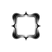 Intricate Black Frame, Elegant , Minimalist Composition vector