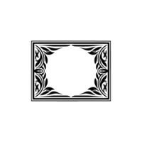 Intricate Black Frame, Elegant Border, Minimalist vector