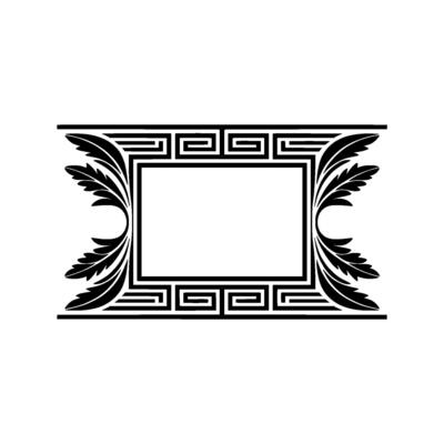 Art Deco Frame, Elegant Border, Vintage , Decorative Element - Floral