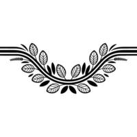 Elegant Botanical Border, Minimalist - Leaf vector