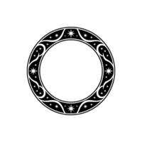 Celestial Circle Starry Border Frame vector