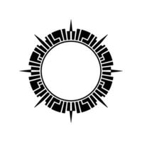 Geometric Portal, Abstract Circle, Dark Silhouette vector