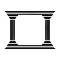 Geometric Temple Frame, Minimalist, Columns vector