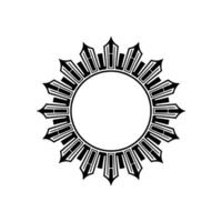 Geometric Sunburst, Art Deco Style, Minimalist vector