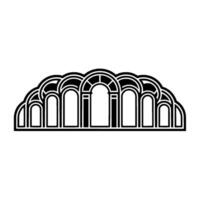 Art Deco Archway Silhouette, Minimalist, Pattern vector