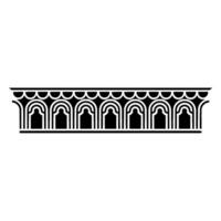 Art Deco Arch Motif, Minimalist Border, Pattern vector