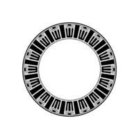 Geometric Tribal Frame,Minimalist , Circular Motif - Circle vector