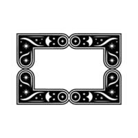 Celestial Frame Lunar Star Ornamentation vector