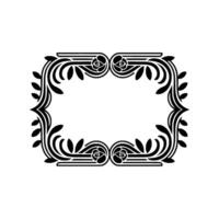 Elegant Art Nouveau Floral Frame, Vintage vector