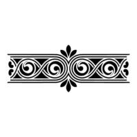 Elegant Black Ornamental Border, Vintage Element, Line vector
