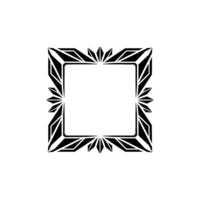 Geometric Black Frame, Sharp Lines, Minimalist vector