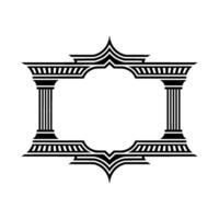 Art Deco Frame,Classical Columns, Elegant Border vector