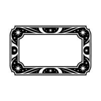 Art Deco Starburst Frame, Elegant Border, Vintage vector