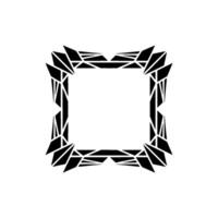 Fractured Geometric Frame, Modern Abstract vector