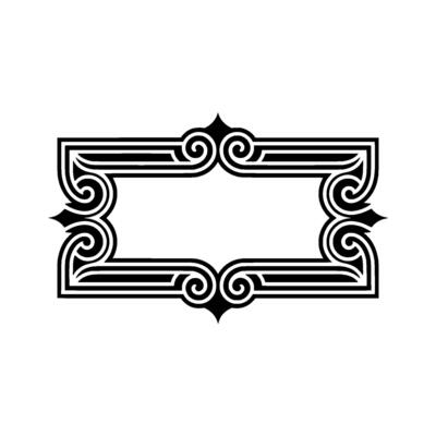 Art Deco Frame,Elegant Ornamentation, Vintage, Ornament