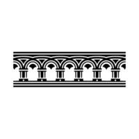 Geometric Classical Border, Stylized Relief, Minimalist vector