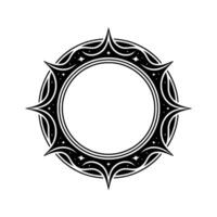 Intricate Tribal Circle, Celestial Glow, Minimalist vector
