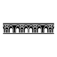 Art Deco Architectural Ornament Border,Geometric, Pattern vector